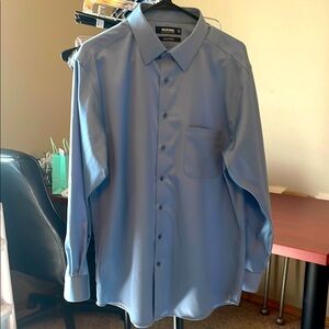 Murano Blue Dress Shirt Classic Style